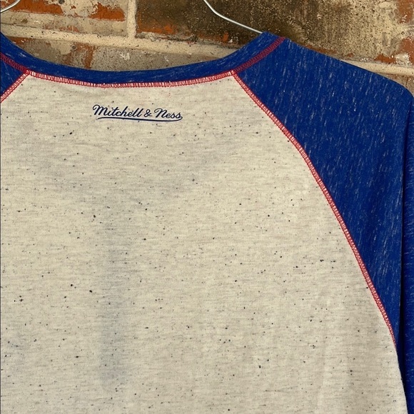 Mitchell & Ness Blue and Cream Raglan Texas Rangers Tee. (See note) - Picture 7 of 8